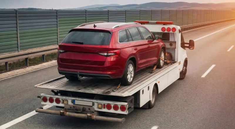 Guincho para carros em Rio de Janeiro – carro sendo carregado em plataforma